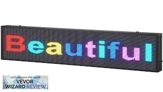 VEVOR Programmable LED Sign P10 Full Color LED Scrolling Panel DIY Custom Review [upl. by Hollister]