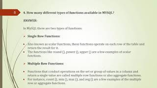 CLASS 12 INFORMATICS PRACTICES 065 UNIT 2 CHAPTER 5 SQL FUNCTIONS SOLUTION [upl. by Ayirp]