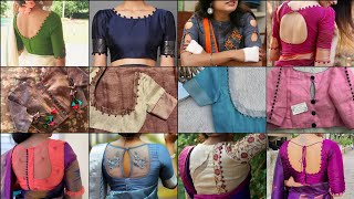 Blouse Designs 2024 Latest Images Using Potli Button Blouse Back Neck DesignBlouse Design Back Side [upl. by O'Neill437]