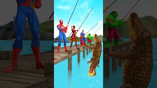 Spiderman challenge fishing vs Hulk Deadpool Super Man gta spiderman funnyvideo homemaranha [upl. by Ayeka967]