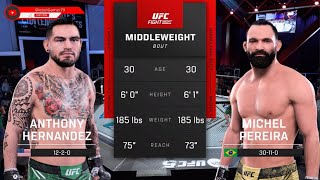 UFC Vegas 99 Hernandez vs Pereira simulation [upl. by Asillem]