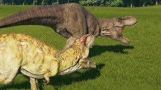 Giganotosaurus VS TRex  Jurassic World Evolution [upl. by Annaiel]