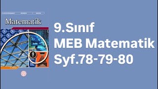 9SINIF MEB MATEMATİK DERS KİTABI S787980 [upl. by Myrta]