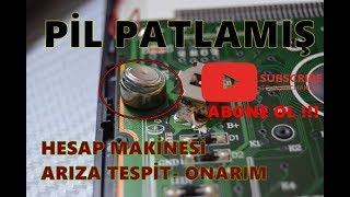 CASIO HESAP MAKİNESİ ARIZA TESPİT  ONARIM PİL PATLAMIŞ [upl. by Ennayoj]