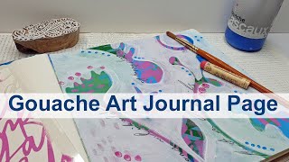 Art Journal Page Using Lascaux Gouache Paints gouachepainting artjournal [upl. by Entruoc305]