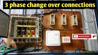 3Phase Changeover Connections In Telugu  3Phase Changeover వైరింగ్ ఎలా చెయ్యడం  YouTube viral [upl. by Drexler]