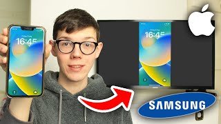 How To Screen Mirror iPhone To Samsung TV  Full Guide [upl. by Frederic]