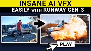 Create Ai VFX Visual Effects  With Runway Gen3  Full Tutorial [upl. by Harv]