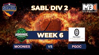 SABL WEEK 6 Div 2 Moonies v Pulteney OC [upl. by Aicat644]