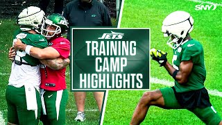 Aaron Rodgers Garrett Wilson and Sauce Gardner  NY Jets Training Camp Highlights 81924  SNY [upl. by Ingeberg]