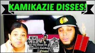 All The Disses On Eminems Kamikaze  Reaction [upl. by Aerdnat]