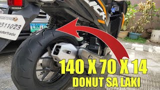 BIGTIRES UPGRADE FOR HONDA CLICK125 V2 OVERSIZE AEROX SIZE TO TO MAGS [upl. by Adriena438]