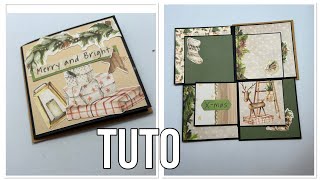 SCRAP noel  TUTO carte « escargot » facile WAHOUU [upl. by Aynod]