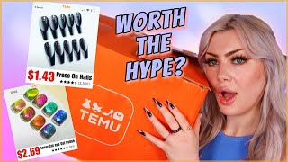 Testing Nail Supplies from Temu HUGE 70 ITEMS HAUL [upl. by Worden66]