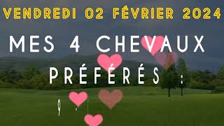 PRONOSTICS PMU QUINTÉ DU VENDREDI 02 FÉVRIER 2024 À VINCENNES PRIX ANDRE LOUIS DREUX R1 C7 [upl. by Ellene]