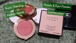 New GUCCI Beauty Blush De Beauté Cheeks amp Eyes Powder Luminous Matte in 04 Bright Coral [upl. by Trebron58]