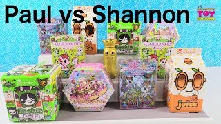 Paul vs Shannon Tokidoki Challenge Cactus Pets Donutella Unicorno Unboxing  PSToyReviews [upl. by Suivatram]