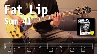 Sum 41  Fat Lip l Guitar cover amp TAB l 일렉기타 입문 연습곡 타브악보 [upl. by Stacy]