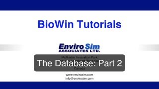 BioWin Database  Part 2 [upl. by Demetre]