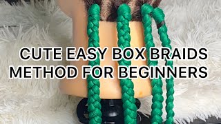 HAVE YOU TRIED THIS CUTE BOX BRAIDS METHOD braidsboxbraidshair extensions hairhair care [upl. by Canice882]