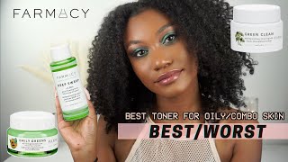 Farmacy Deep Sweep BHA Toner Review Farmacy Daily Greens Farmacy Green Clean Farmacy Review [upl. by Akinahs]