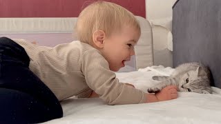 Adorable Interaction Between Baby and Tiny Snow Leopard [upl. by Ajiat]