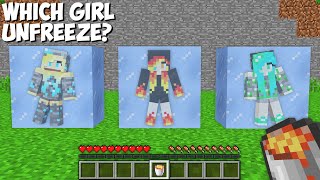 Only ONE ICE can be UNFREEZE to SAVE THE GIRL in Minecraft  CHOOSE GIRL [upl. by Naujd289]