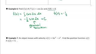 49 Antiderivatives and the Indefinite Integral Example 6 [upl. by Nichols233]