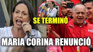 ¡ATENCION María Corina Machado RENUNCIA y Diosdado Cabello TOMA EL CONTROL de VENEZUELA [upl. by Corrianne]