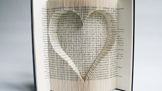 Book Folding Tutorial  Inverted Heart [upl. by Crispin592]