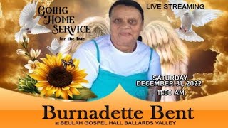 Home Going Service for the late BURNADETTE BENT Beulah Gospel Hall Ballards Valley St Elizabeth [upl. by Macfarlane998]