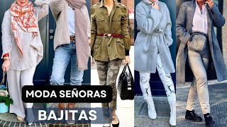 MODA BONITA SENCILLAS Y BARATA PARA MUJERES BAJITAS OUTFITS DE OTOÑO INVIERNO MODA 202324 [upl. by Fernandina]