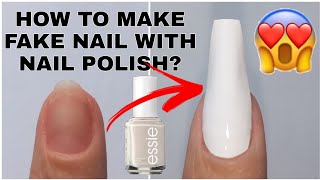 How to Make Fake Nails at Home with Nail Polish 2022  DIY Fake Nails with Nail Paint Easy [upl. by Debo]