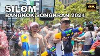 Insane Water Fights at Silom  Bangkok Songkran 2024 🇹🇭 [upl. by Ranite350]