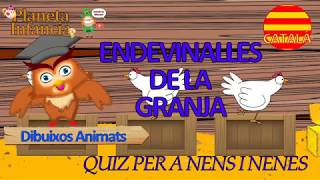 ENDEVINALLES INFANTILS DANIMALS DE GRANJA Dibuixos animats imatges infantils per a nens en catala [upl. by Aynor]