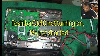 Toshiba C640 not turning on main power rail not shorted [upl. by Nilyaj]