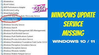 Fix Windows Update Service Missing From Windows 10 11 [upl. by Htebasil]