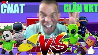 MELHOR DE 5 GANHA  CHAT VS CLÃN VKT NO STUMBLE GUYS BLOCK DASH [upl. by Kcerb]