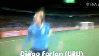 Diego Forlan Goals of the World Cup FIFA 2010 Adidas Golden Ball Award Winner BALON DE ORO [upl. by Nyrtak]