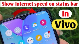 How to enable internet speed meter on notification bar in vivo mobiles [upl. by Buffy]