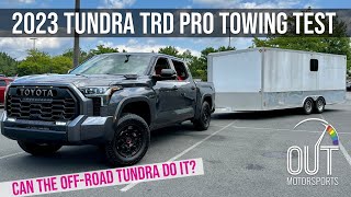 2023 Toyota Tundra TRD Pro Towing Review Engine Likes amp Suspension Dislikes [upl. by Haelak]