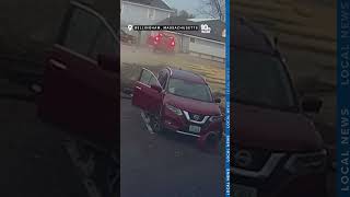 Speeding pickup truck narrowly misses parked SUV [upl. by Ramar907]