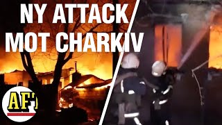 Tre barn döda i rysk drönarattack mot Charkiv [upl. by Anisah]