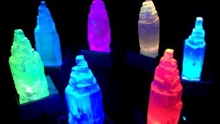 Selenite Towers Rainbow LED Light Up  Incredible Science [upl. by Ilsa]