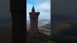 Airlie Monument drone nature dji djidrones scotland monument landscape [upl. by Dnalyk]