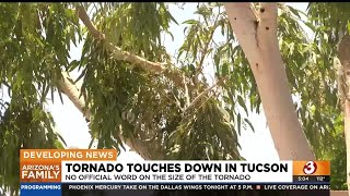 EF1 tornado touched down in Tucson NWS confirms [upl. by Leacim]