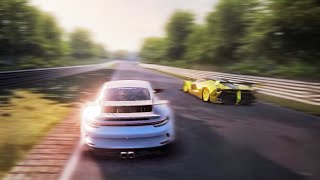 Porsche GT3 vs Laferrari Nürburgring race🔥 apex racing [upl. by Huei]