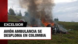 Avión ambulancia se desploma en Colombia [upl. by Esinned]