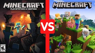 Minecraft PS4 Legacy Edition VS Minecraft PS4 Bedrock Edition [upl. by Elletsyrc402]