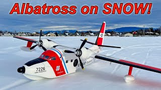 The BEST all around plane AVIOS HobbyKING Albatross HU16 V2 US Coast Guard Flying Boat on SNOW [upl. by Prebo]